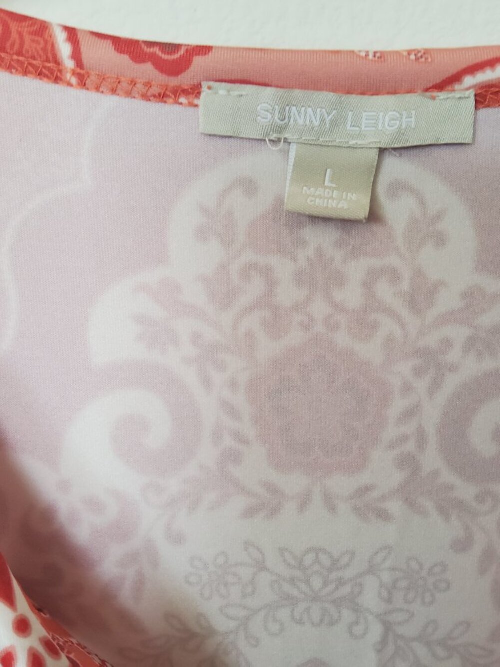 Boho Chic bandana Style blouse size L Brand Sunny Leigh - Picture 2 of 2